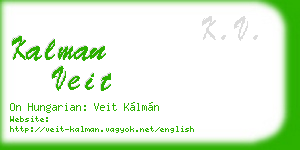 kalman veit business card